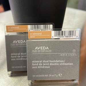 Two new Aveda mineral dual foundation Almond